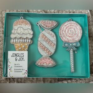 Jingles & Joy Beaded Sweets Ornament Set, New in Package